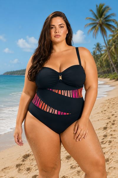 Picture of QUALITY SWIMSUIT QUICKDRY CHLORINE RESISTANT TUMMY CONTROL